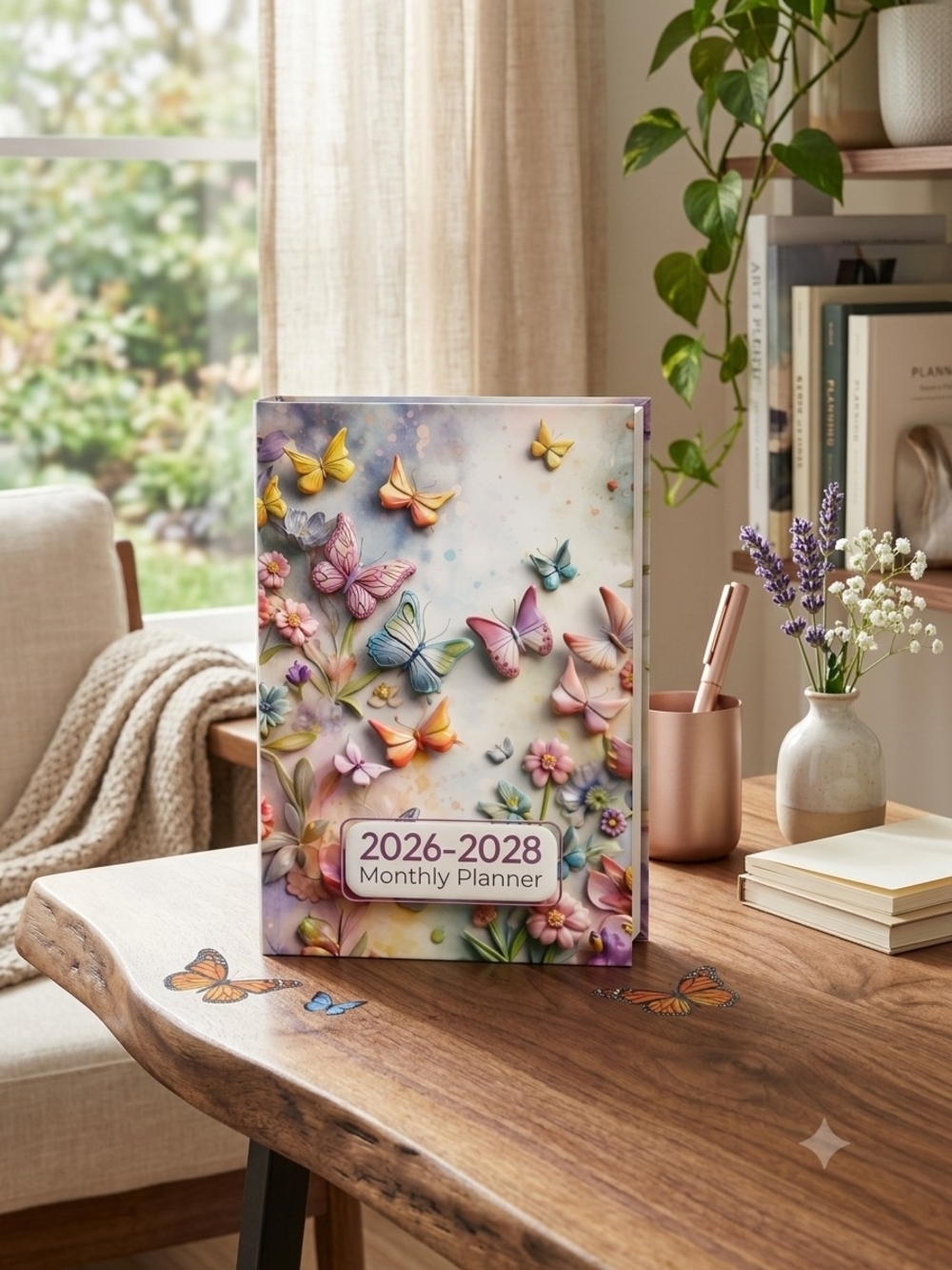 2026-2028 Monthly Planner with Colorful Butterfly Cover NEEDED BY ALL POSHERS!!!